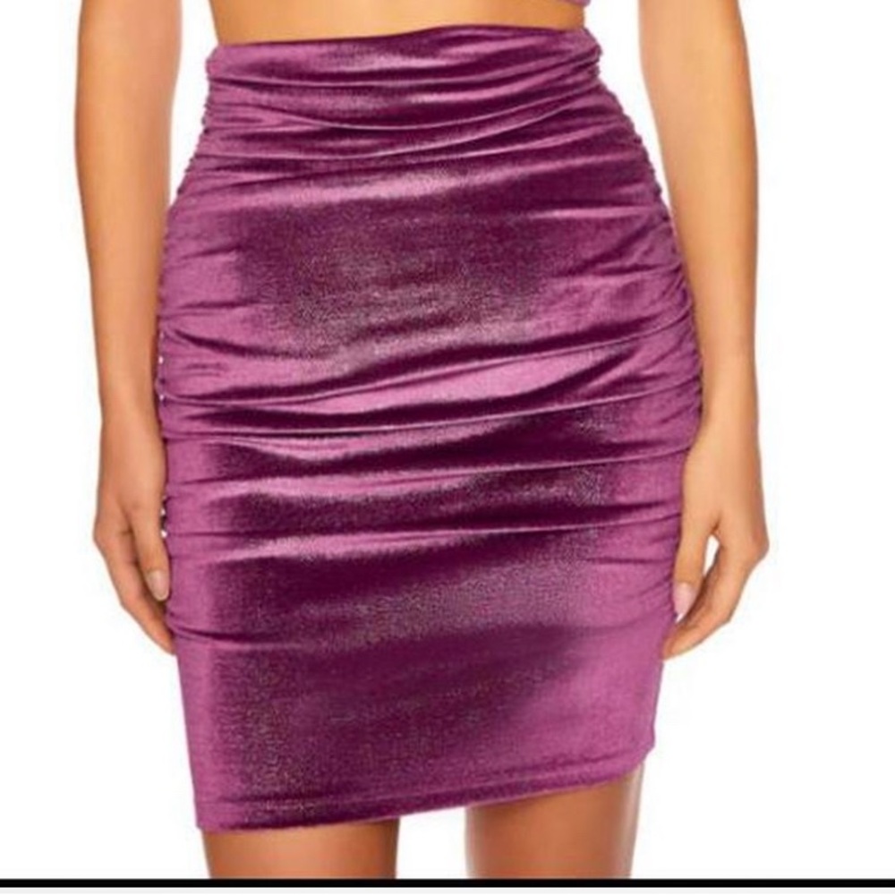 Susana Monaco Shimmering Purple Pencil Skirt - Picture 1 of 3